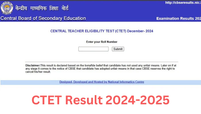 CTET Result 2024-2025