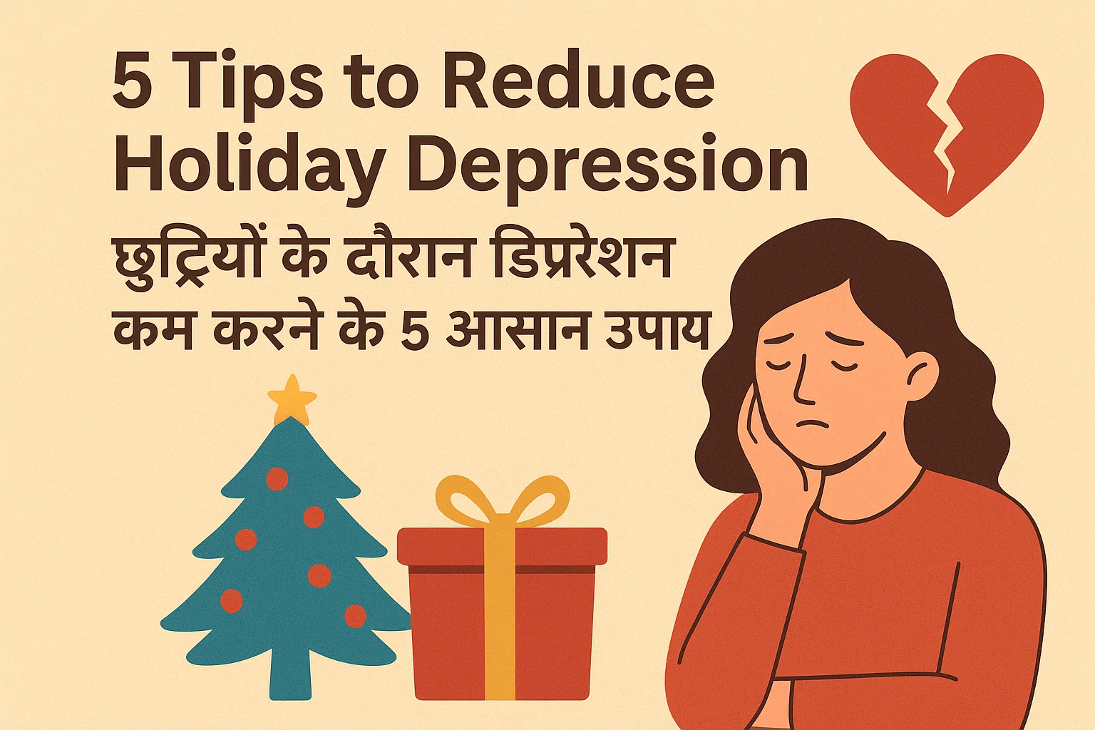 ЁЯУЭ 5 Tips to Reduce Holiday Depression | рдЫреБрдЯреНрдЯрд┐рдпреЛрдВ рдХреЗ рджреМрд░рд╛рди рдбрд┐рдкреНрд░реЗрд╢рди рдХрдо рдХрд░рдиреЗ рдХреЗ 5 рдЖрд╕рд╛рди рдЙрдкрд╛рдп Reduce Holiday Depression