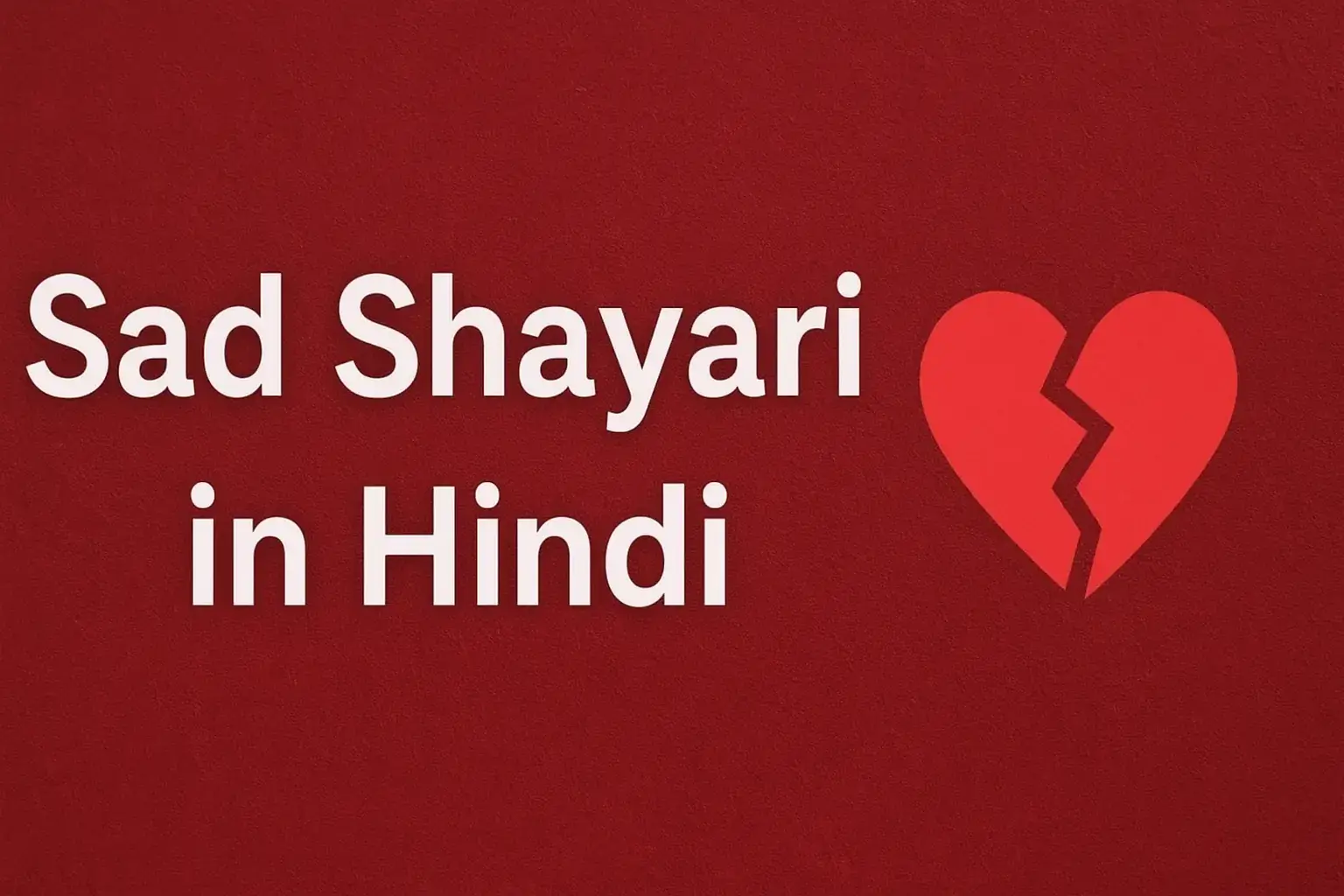 Sad Shayari in Hindi