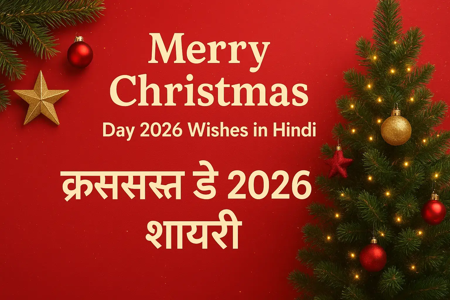 Christmas Day 2026 Wishes in Hindi