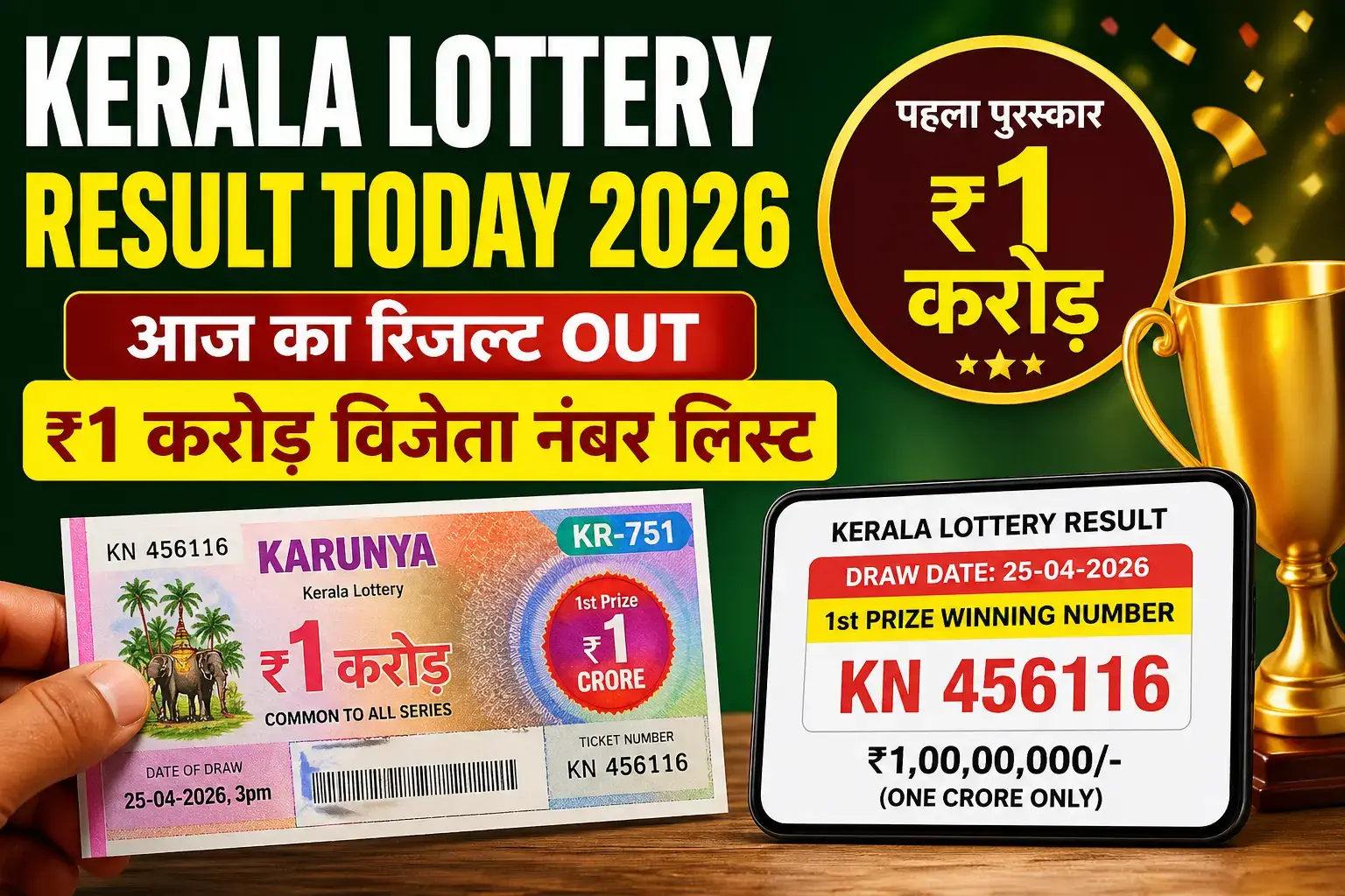 Home Kerala Lottery Result Today 2026