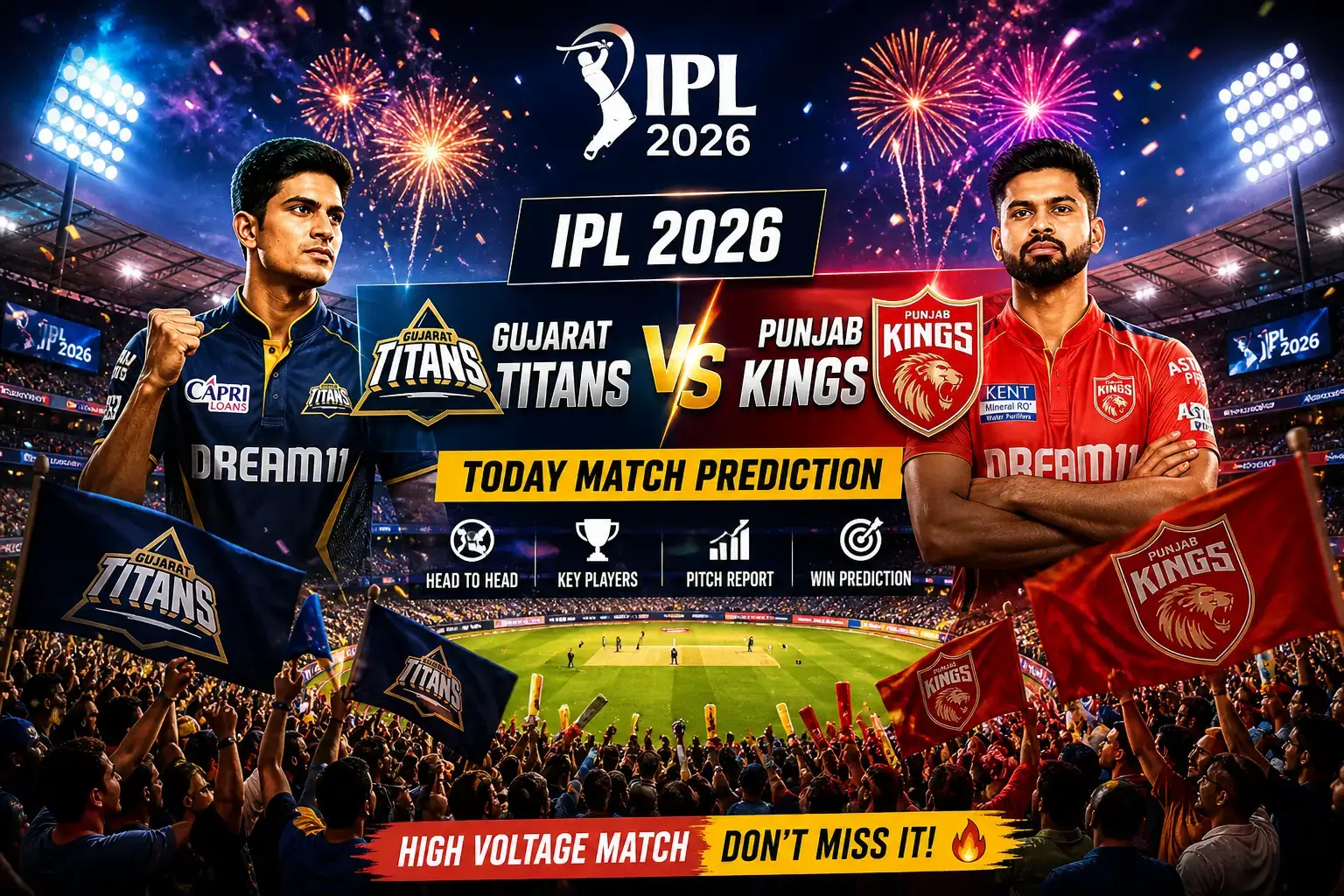 आज का IPL मैच GT vs PBKS 2026